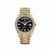 Replica Rolex Day-Date 228348RBR Yellow Gold Black Diamond Dial Diamond Bezel