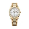 Replica Rolex Day-Date 228348RBR Yellow Gold Diamond Bezel Baguette Mother of Pearl Dial
