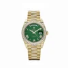 Replica Rolex Day-Date 228348RBR Yellow Gold Green Roman Numeral Dial Diamond Bezel