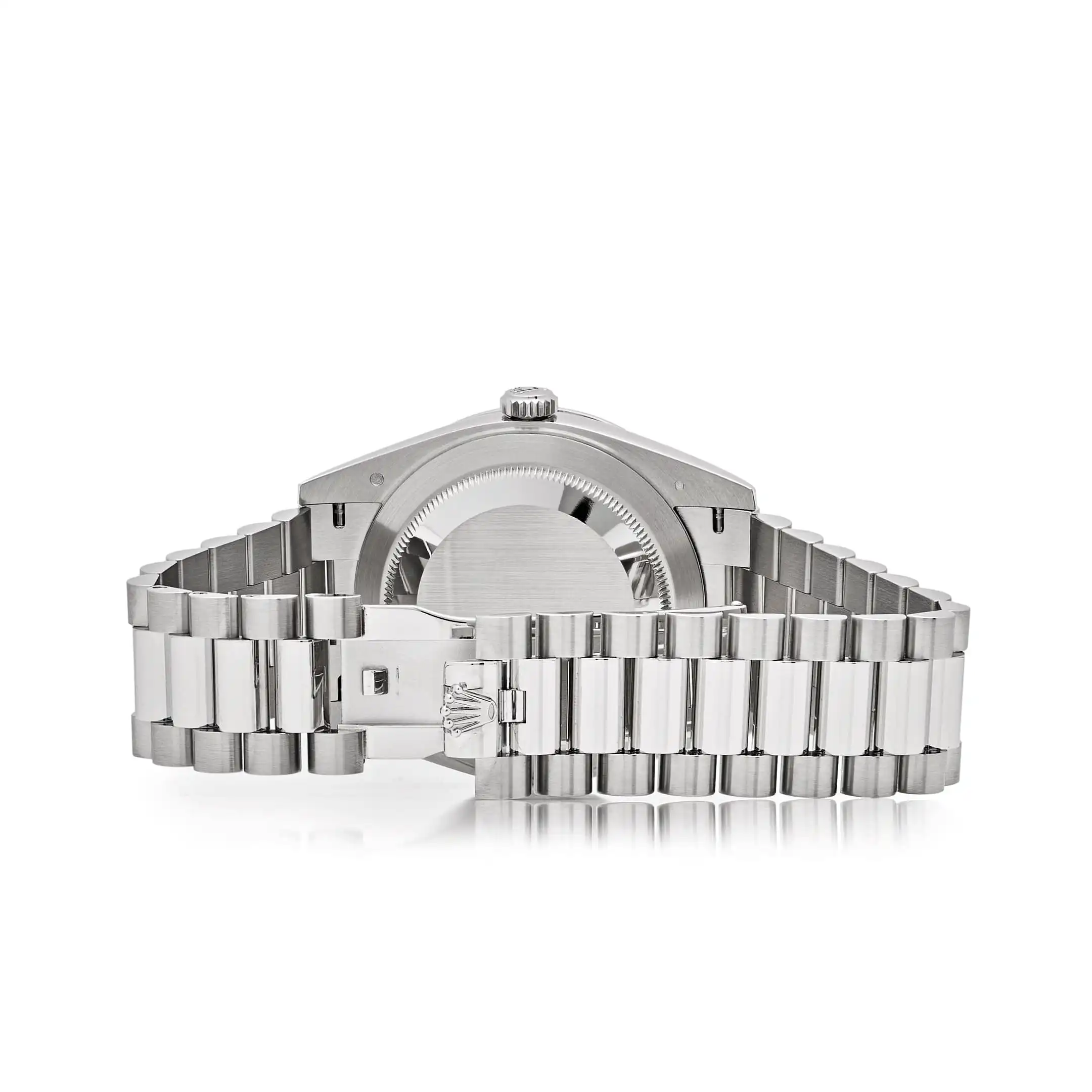Replica Rolex Day-Date 228396TBR Platinum Ice Blue Arabic Dial Diamond Bezel - Image 6