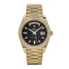 Replica Rolex Day-Date 228398TBR Yellow Gold Onyx Baguette Diamond Dial Baguette Bezel