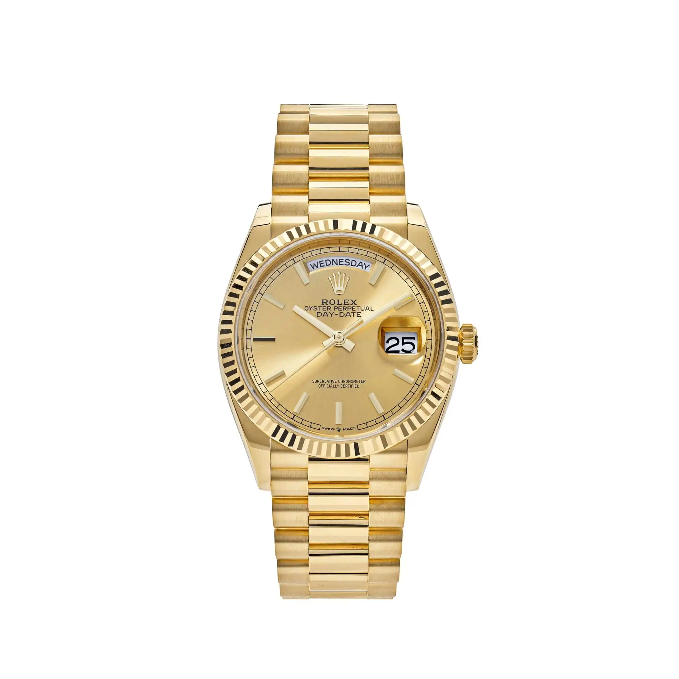 Replica Rolex Day-Date 128238 Yellow Gold Champagne Dial