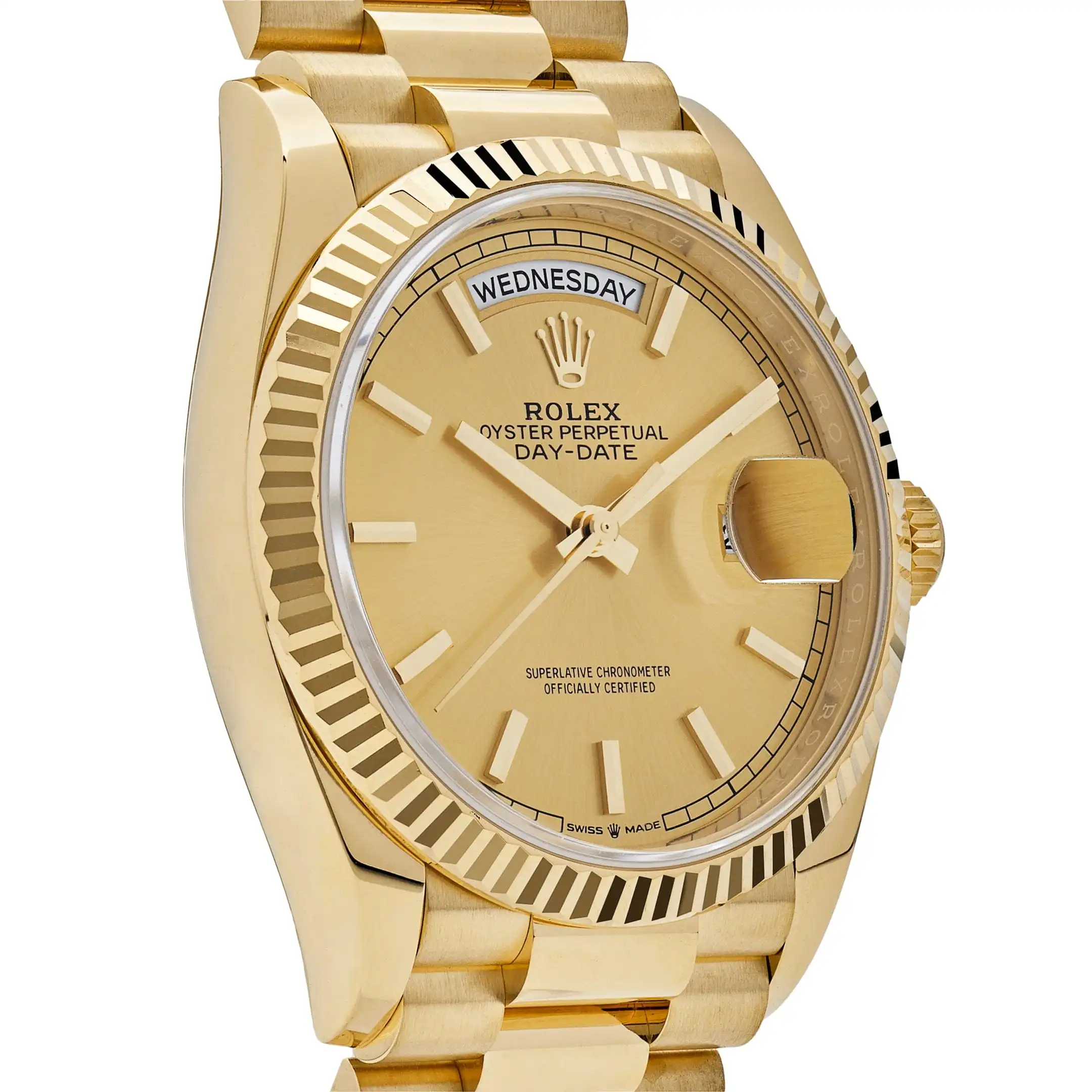 Replica Rolex Day-Date 128238 Yellow Gold Champagne Dial - Image 4