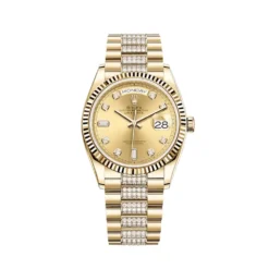 Replica Rolex Day-Date 128238 Yellow Gold Champagne Diamond Dial