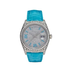 Rolex Day-Date 128159RBR White Gold Diamond Roman Dial
