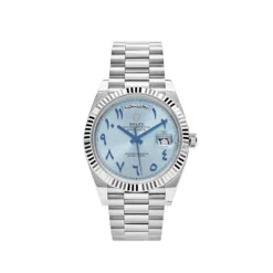 Replica Rolex Day-Date 228236 Platinum Ice Blue Arabic Dial