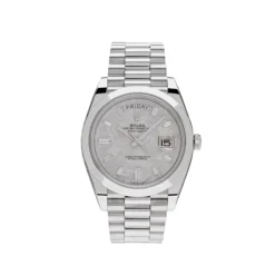 Replica Rolex Day-Date 228206 Platinum Meteorite Diamond Dial