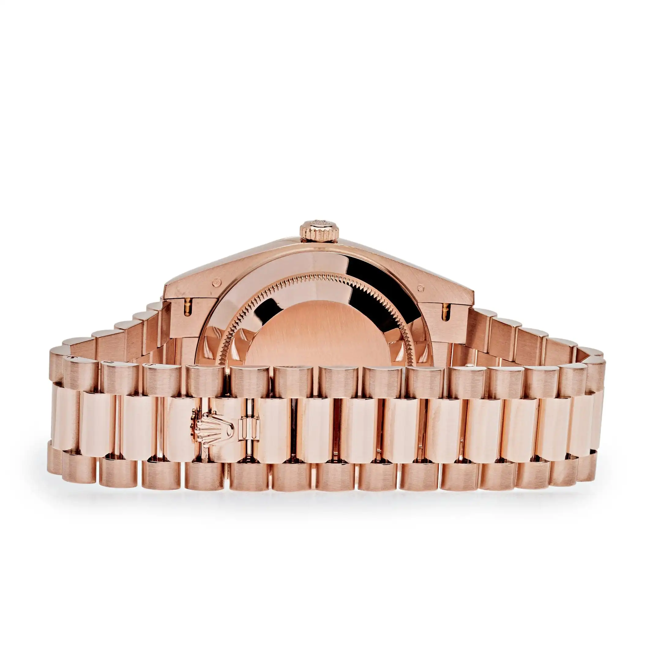 Replica Rolex Day-Date 228235 Rose Gold Baguette Diamond Paved Dial - Image 5