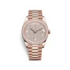 Replica Rolex Day-Date 228345RBR Rose Gold Diamond Bezel Diamond-Paved Dial