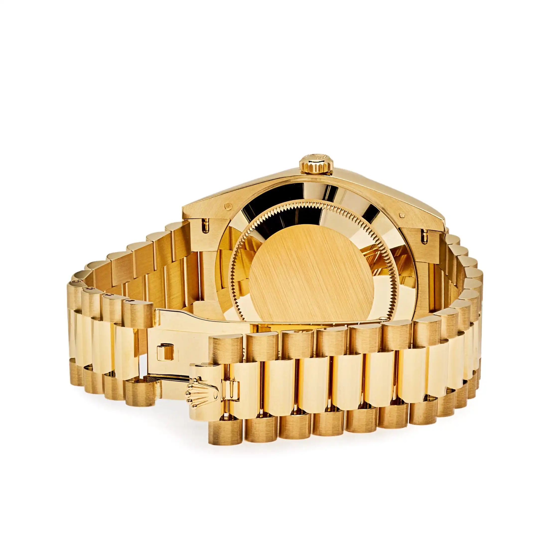 Replica Rolex Day-Date 228238 Yellow Gold Black Diagonal Motif Dial - Image 5
