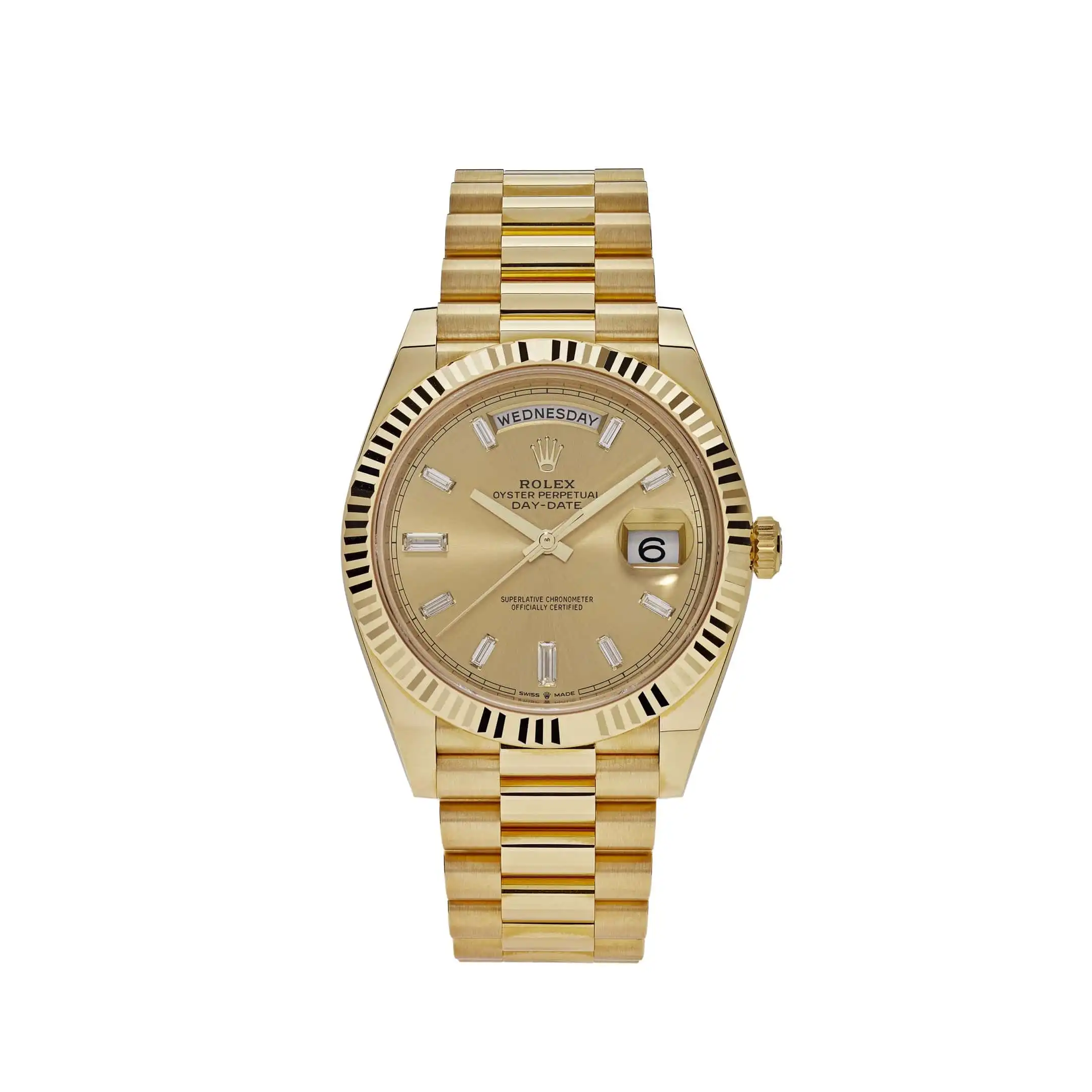 Replica Rolex Day-Date 228238 Yellow Gold Champagne Diamond Dial