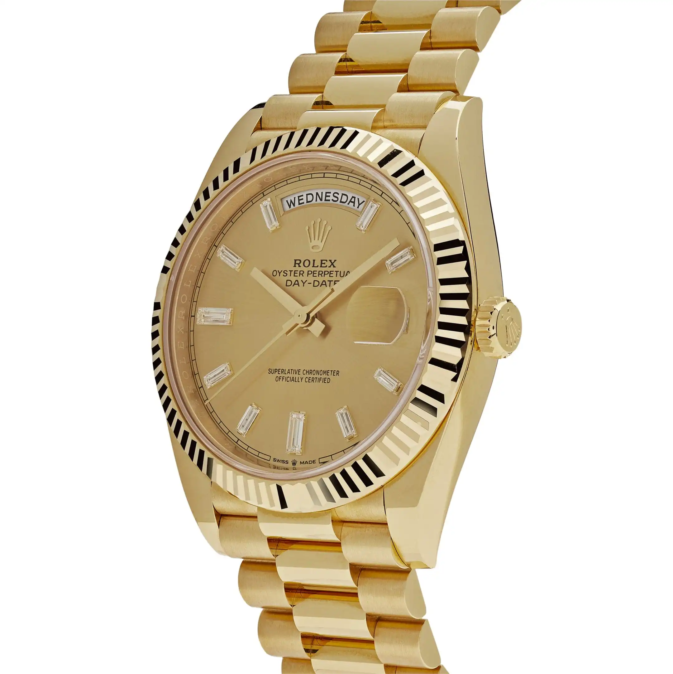 Replica Rolex Day-Date 228238 Yellow Gold Champagne Diamond Dial - Image 2