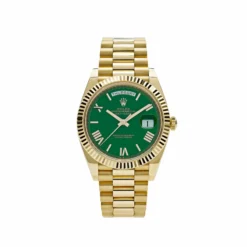 Replica Rolex Day-Date 228238 Yellow Gold Green Roman Numerals Dial