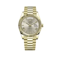 Replica Rolex Day-Date 228238 Yellow Gold Silver Dial