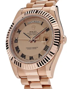 Alternative view of Replica Rolex Day-Date 218235 Rose Gold Pink Dial