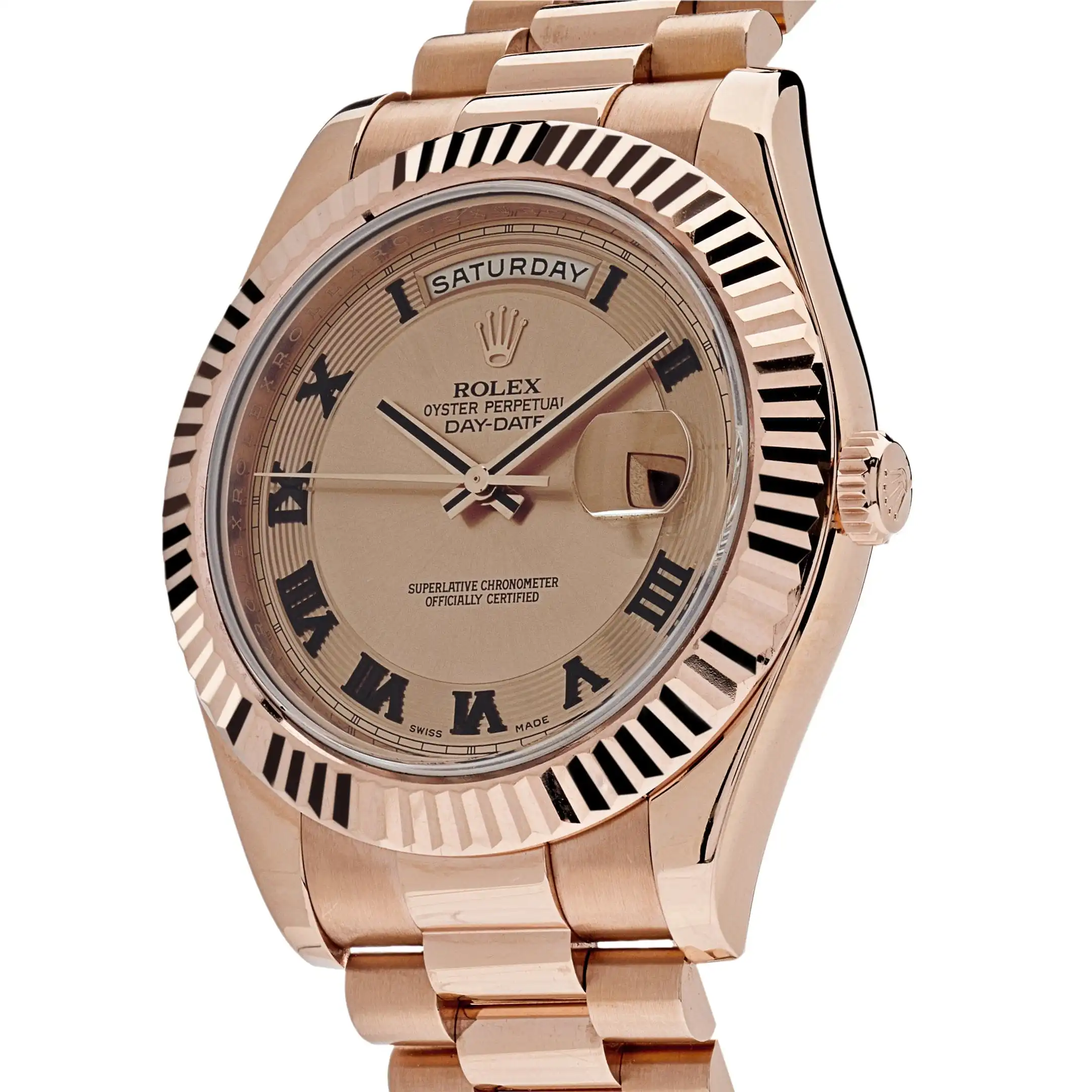 Replica Rolex Day-Date 218235 Rose Gold Pink Dial - Image 2