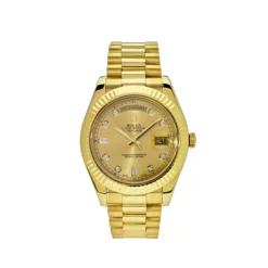 Replica Rolex Day-Date 218238 Yellow Gold Champagne Diamond Dial