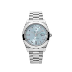 Replica Rolex Day-Date II 218206 Platinum Blue Diamond Dial