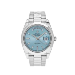 Replica Rolex Day-Date 228206 Platinum Ice Blue Diamond Dial