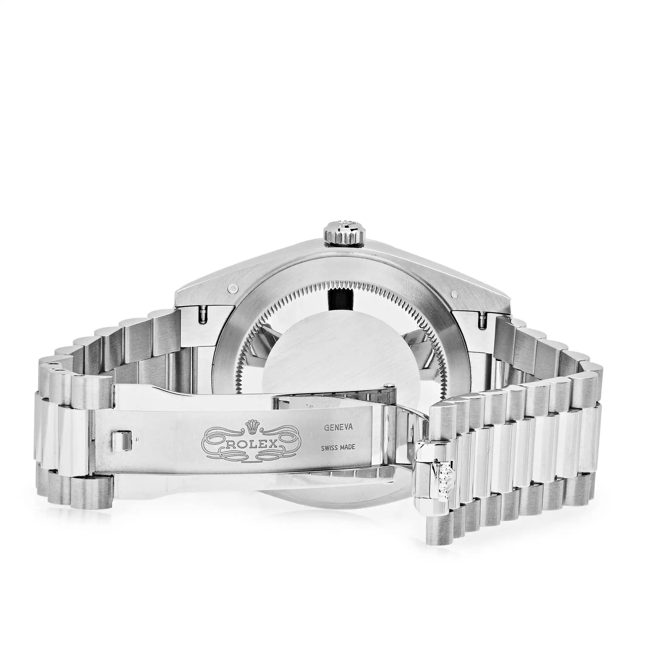 Replica Rolex Day-Date 228206 Platinum Ice Blue Diamond Dial - Image 4