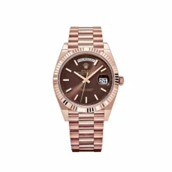 Replica Rolex Day-Date Reference 228235 Rose Gold Chocolate Dial