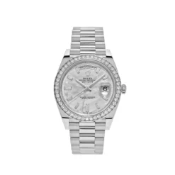 Replica Rolex Day-Date 228349RBR White Gold Meteorite Dial Diamond Set