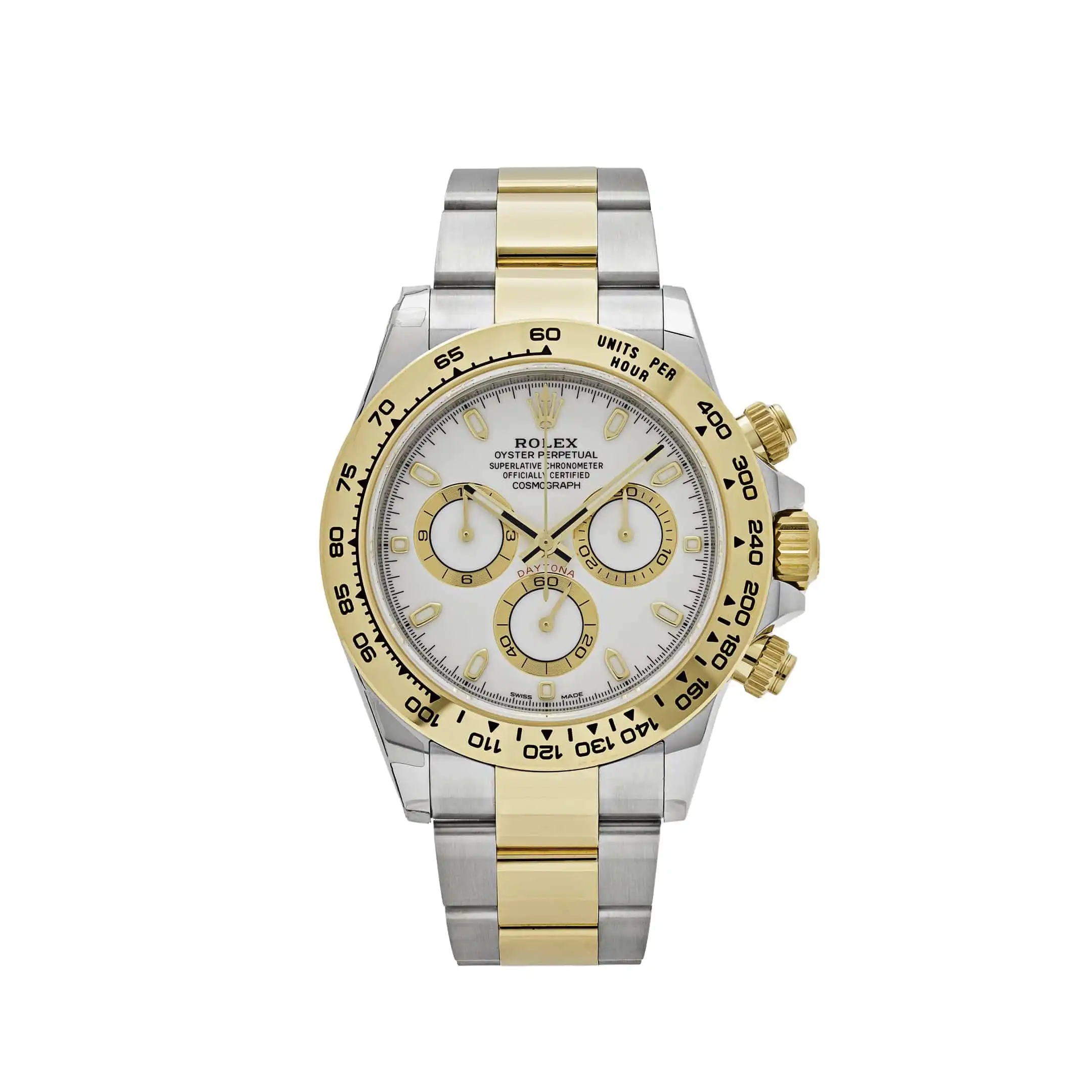 Rolex Daytona Replica 116503 Two-Tone Yellow Gold Stainless Steel White Dial