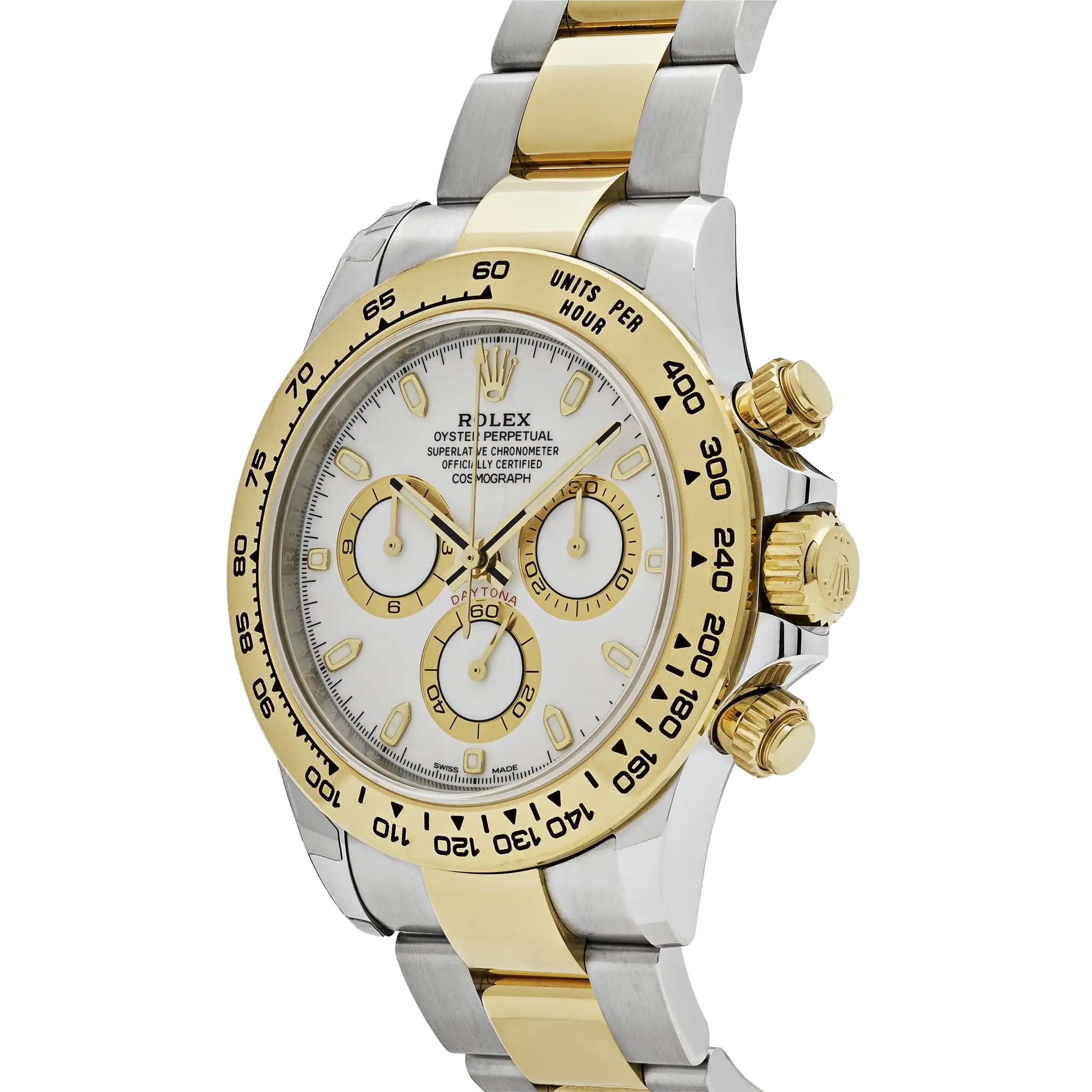 Rolex Daytona Replica 116503 Two-Tone Yellow Gold Stainless Steel White Dial - Image 3