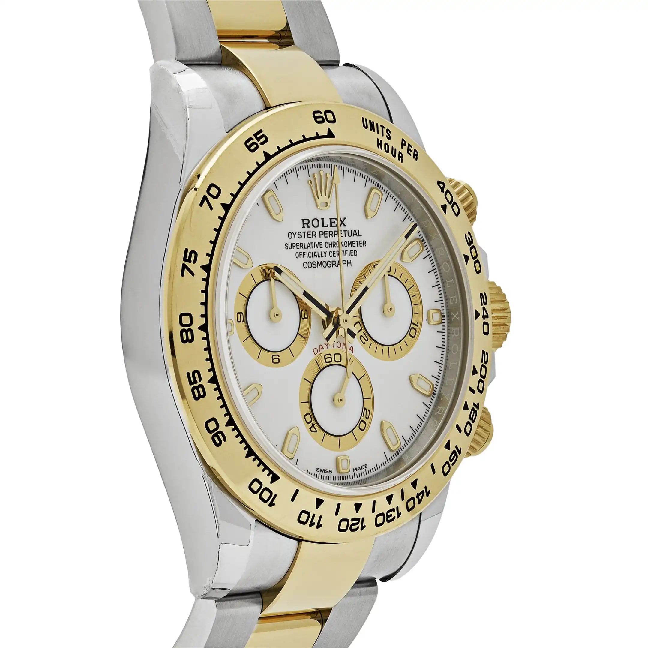 Rolex Daytona Replica 116503 Two-Tone Yellow Gold Stainless Steel White Dial - Image 4