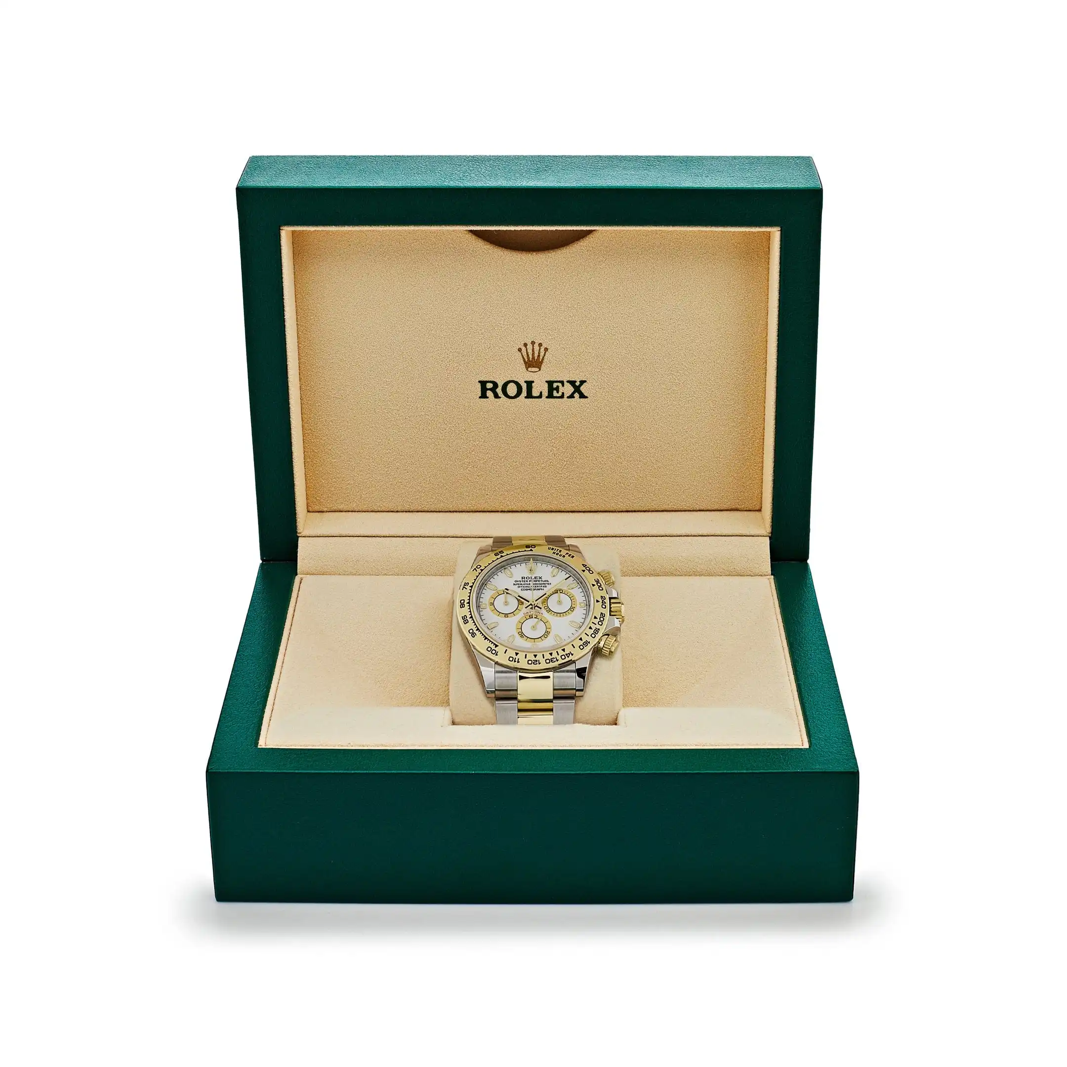 Rolex Daytona Replica 116503 Two-Tone Yellow Gold Stainless Steel White Dial - Image 7