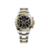 Rolex Daytona Replica 116503 Yellow Gold Stainless Steel Black Diamond Dial