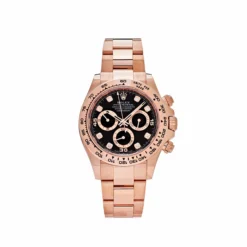 Rolex Daytona Replica 116505 Rose Gold Black Diamond Dial
