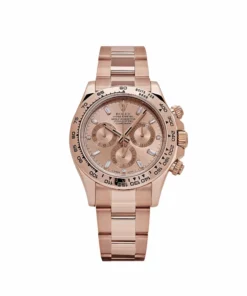 Rolex Daytona Replica 116505 Rose Gold Sundust Diamond Baguette Dial