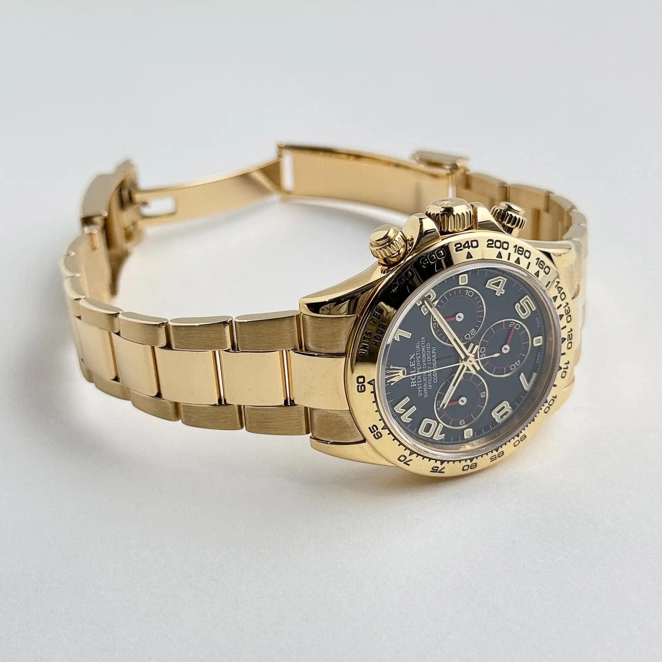 Rolex Daytona Replica 116508 Yellow Gold Blue Racing Arabic Dial - Image 4
