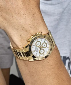 Alternative view of Rolex Daytona Replica 116508 Yellow Gold White Dial