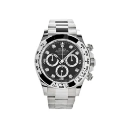 Rolex Daytona Replica 116509 White Gold Black Diamond Dial