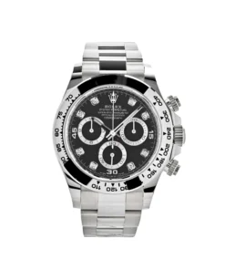 Rolex Daytona Replica 116509 White Gold Black Diamond Dial