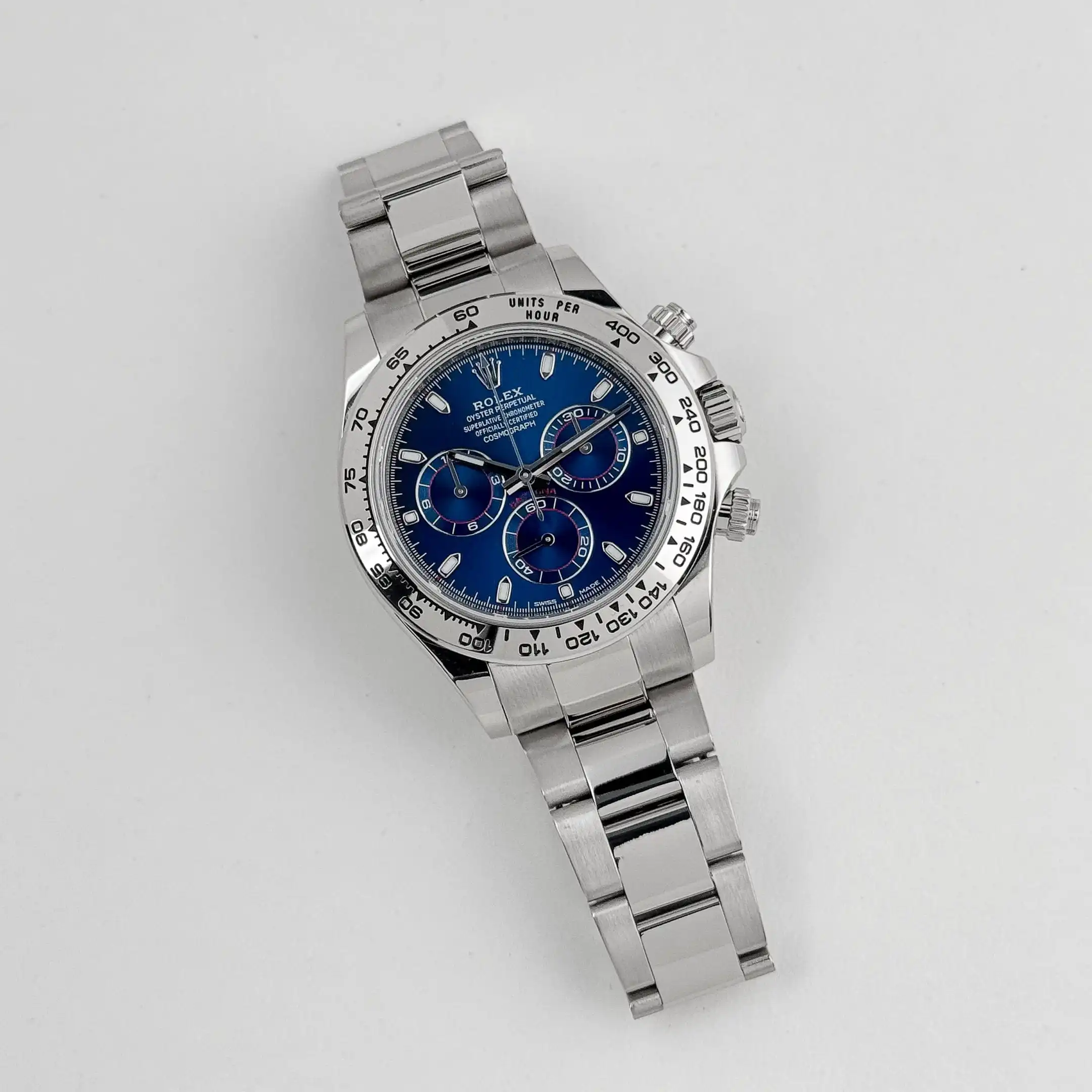 Rolex Daytona Replica 116509 White Gold Blue Dial - Image 3