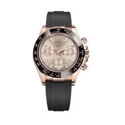 Rolex Daytona Replica 116515LN Rose Gold Baguette Diamond Sundust Dial