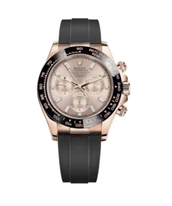 Rolex Daytona Replica 116515LN Rose Gold Baguette Diamond Sundust Dial