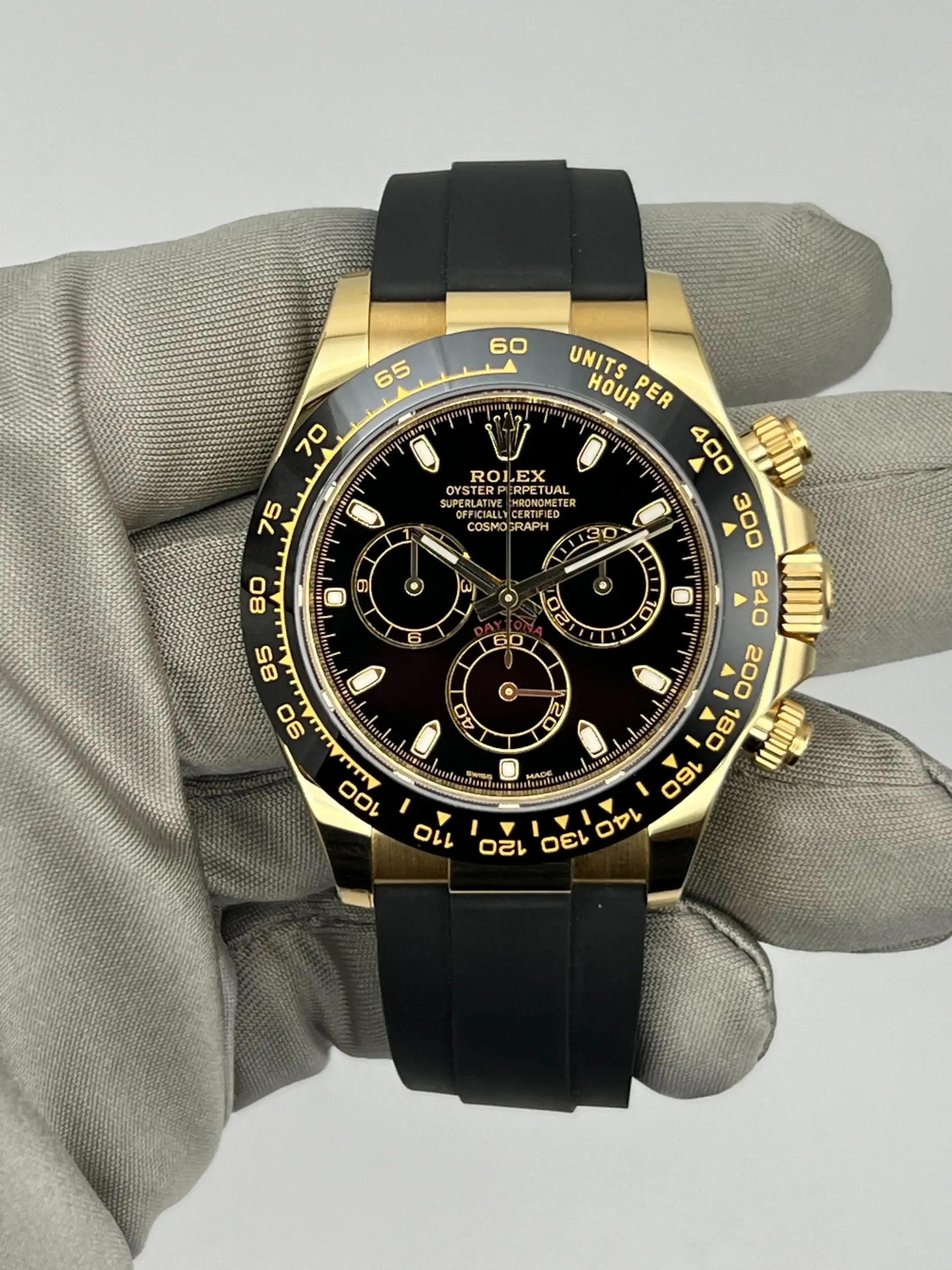 Rolex Daytona Replica 116518LN Yellow Gold Black Dial - Image 2