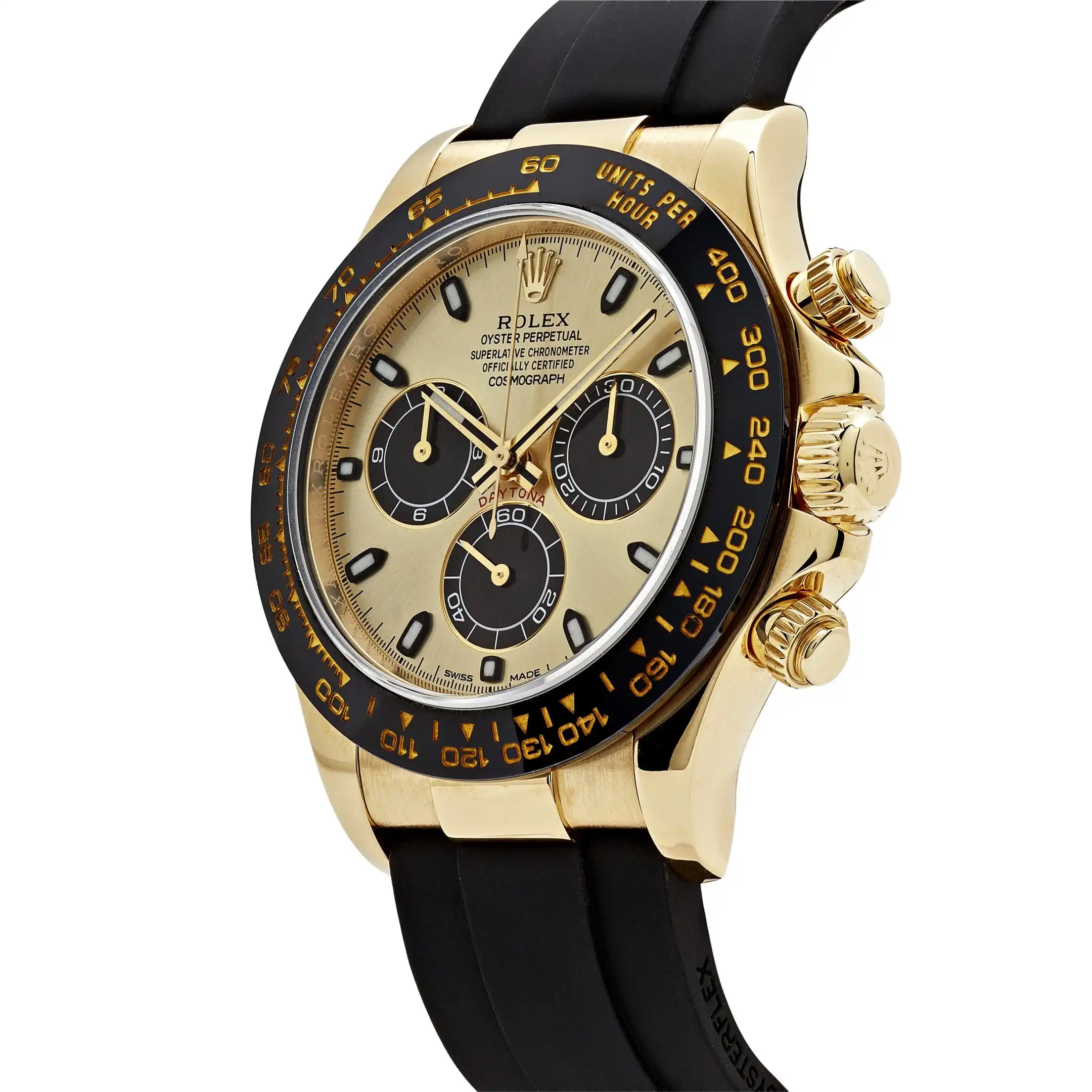 Rolex Daytona Replica 116518LN Yellow Gold Champagne Black Dial - Image 3