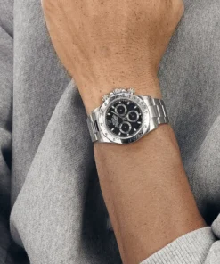 Alternative view of Rolex Daytona Replica 116520 Stainless Steel Black Dial (2002)