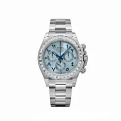 Rolex Daytona Replica 116576TBR Platinum Diamond Ice Blue Arabic Dial