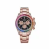 Rolex Daytona Replica 116595RBOW ‘Rainbow’ Rose Gold Black Dial Sapphire Bezel