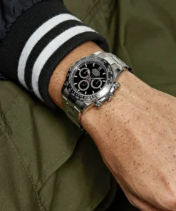 Alternative view of Rolex Daytona Replica 126500LN Stainless Steel Black Dial