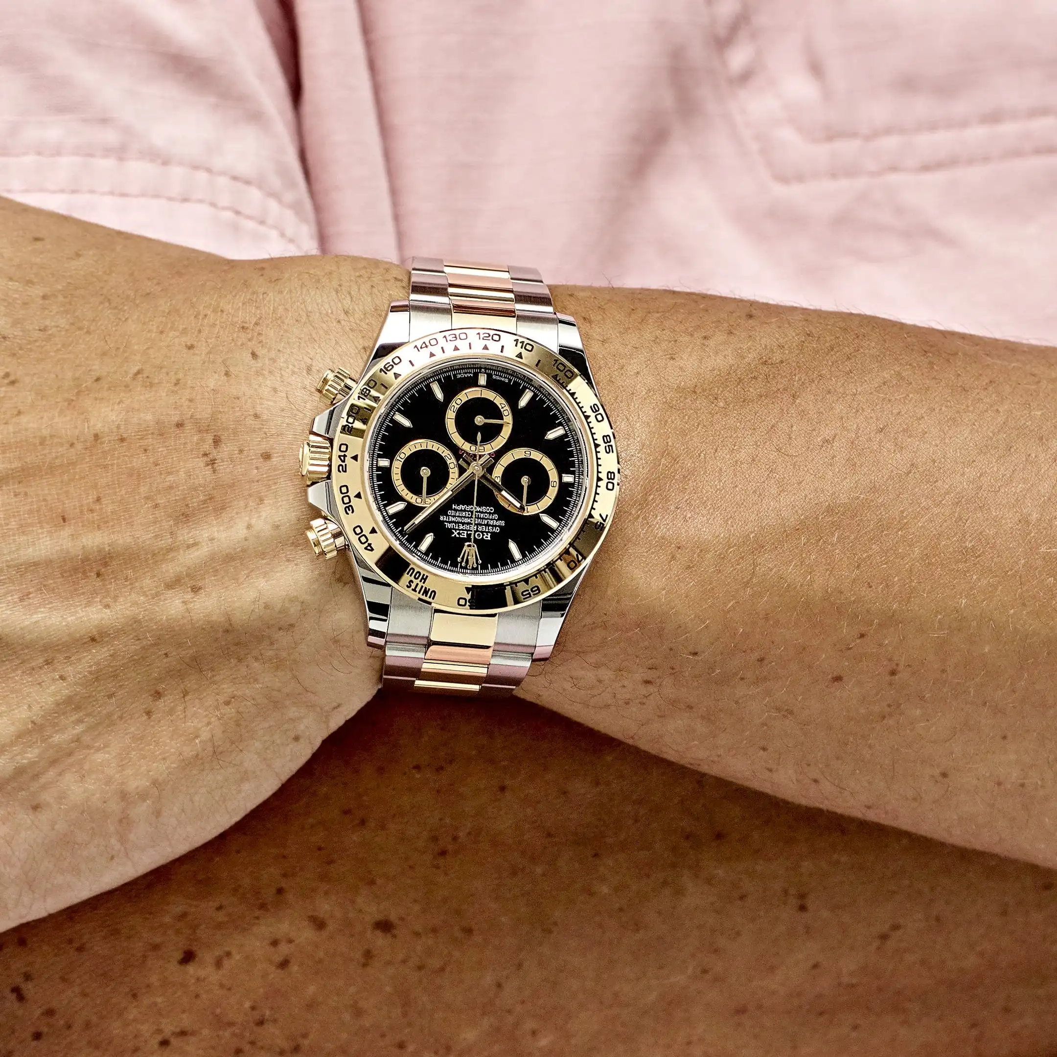 Rolex Daytona Replica 126503 Stainless Steel Yellow Gold Black Dial - Image 2