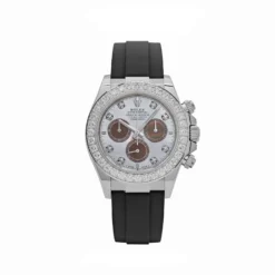 Rolex Daytona Replica 126589RBR White Gold Diamond Mother of Pearl Dial Diamond Bezel