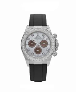 Rolex Daytona Replica 126589RBR White Gold Diamond Mother of Pearl Dial Diamond Bezel