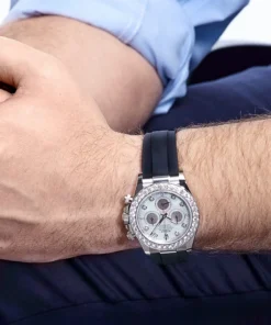 Alternative view of Rolex Daytona Replica 126589RBR White Gold Diamond Mother of Pearl Dial Diamond Bezel